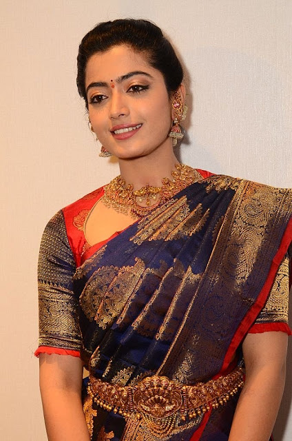 Actress Rashmika Mandanna in Saree HD Photos