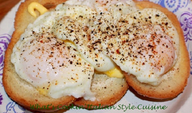 seasoned poached eggs