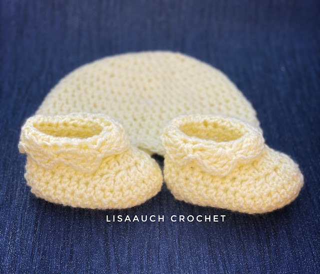 baby hat and booties crochet patterns free