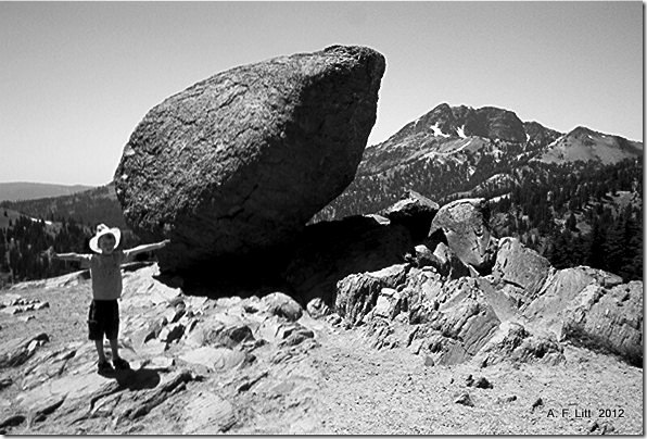 Bumpass Hell Parking Lot, Lassen Volcanic National Park, California.  July 2004.
