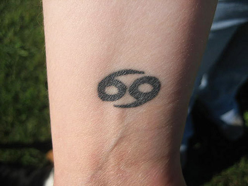 astrology sign tattoos. Number 69 Symbol Sign Cancer Zodiac Tattoos