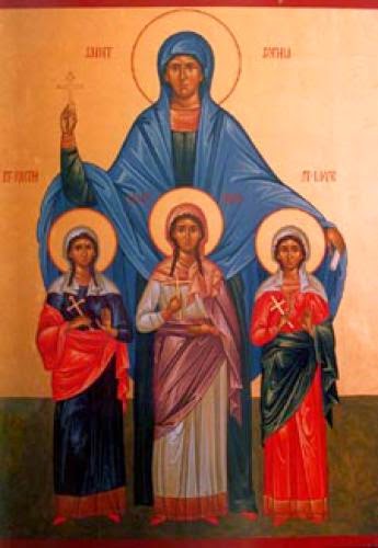 Martyr Sophia And Her Three Daughters At Rome