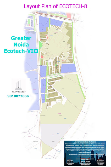 Layout Plan of Ecotech-VIII Greater Noida, High-Definition Map