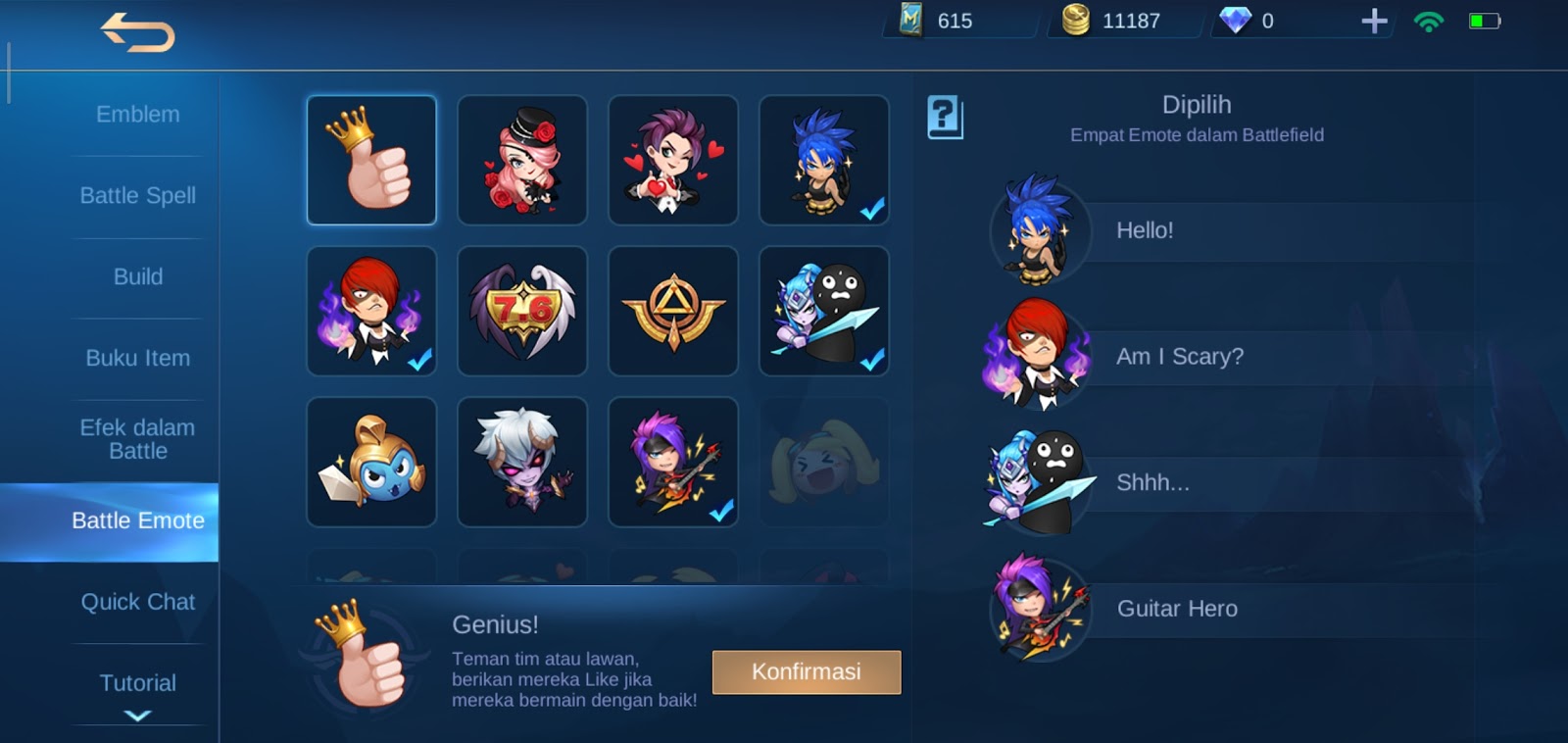 Iklan Cara Menggunakan Emote Dalam Game Mobile Legends LISTRIANA