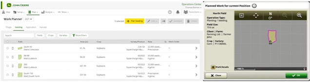 John Deere Operations Center Work Plan