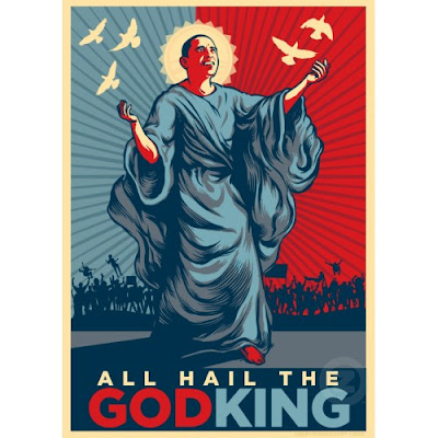 president barack obama as the holy god king of america