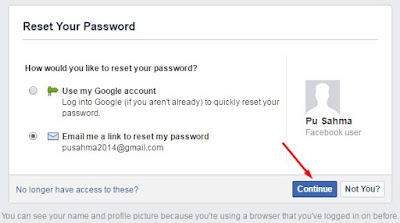 Facebook Password Recovery