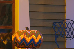 How to Make a Chevron Pumpkin Topiary : Halloween 2012 Ideas