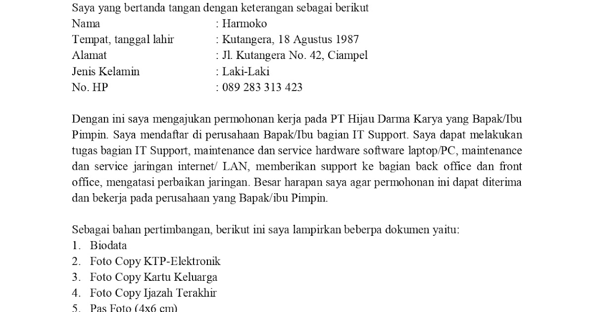 Contoh Surat Amaran Terakhir Kepada Pekerja