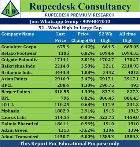 52-Week High In Large Cap