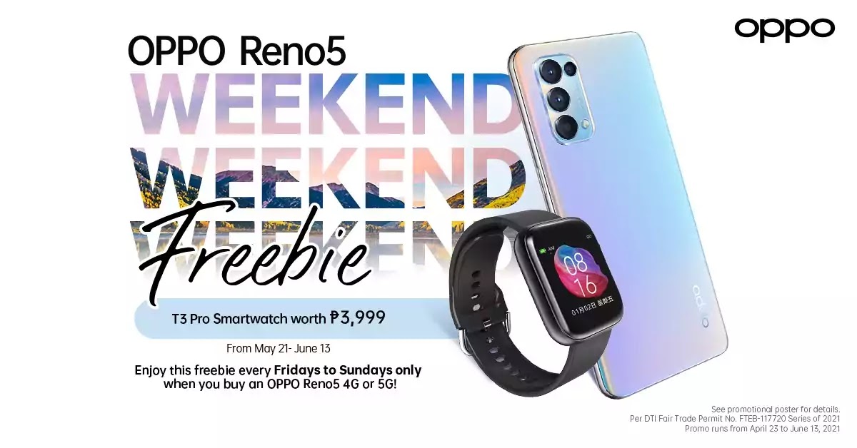 OPPO Reno5 with Free Watch Promo