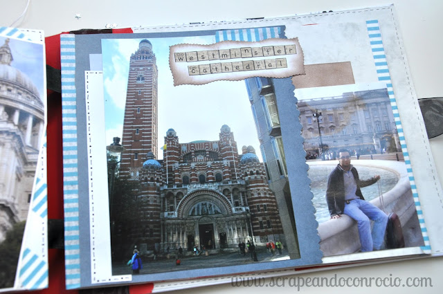 Mini álbum viaje Londres scrapbooking