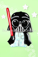 silueta de madera infantil Darth Vader en pijama Star Wars babydelicatessen