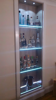 Lisa Melvin Design Vodka Display Shelf , Spirit Decanter, Bespoke Niche