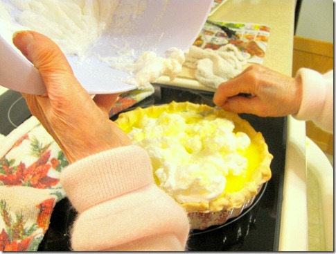 Mom stirring lemon