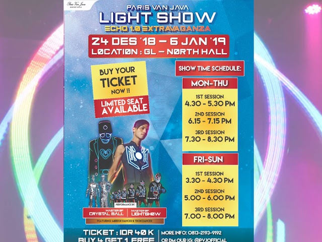 Paris Van Java Hadirkan Pertunjukan LED Dancing Show 24 Desember 2018 - 6 Januari 2019