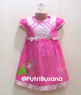 putri busana | dress pesta polkadot