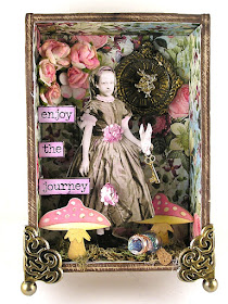 Graphic 45 Bloom Tim Holtz Baseboard Dolls Sizzix Funky Foliage Ranger Distress Oxides Prima Marketing Elisian Clockworks For the Funkie Junkie Boutique