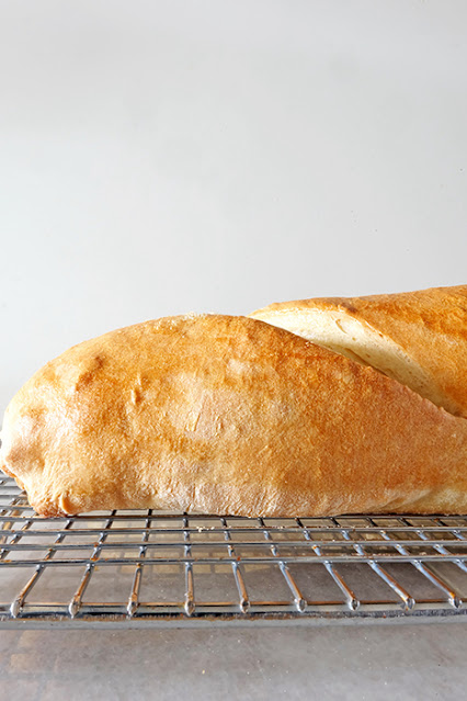 end of baked Italian bread