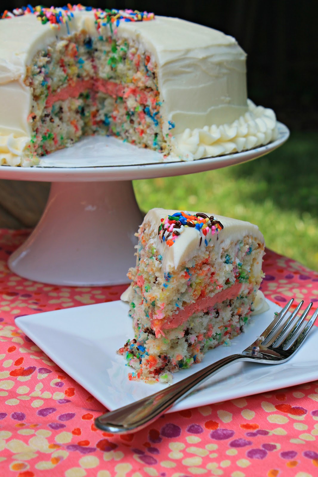 Easy Funfetti Layered Birthday Cake - Carolina Charm