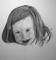 child portrait charcoal drawing step 3