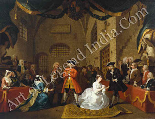 Hogarth's venture into oil painting proved a success. He painted six versions of The Beggar's Opera, each capturing the drama of the theatre.