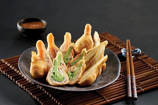 Chả cá thác lác bọc củ quả chiên