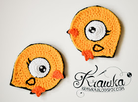 Krawka: Easter chicks - crochet coasters Free pattern.