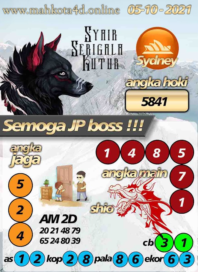 Syair Prediksi Jitu Sydney Pools - Togel Selasa, 05 - Oktober - 2021