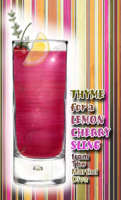 Lemon Thyme Cherry Sling Cocktail Recipe