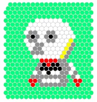 アクアビーズ図案 ガッツ星人