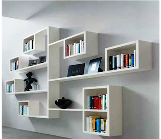 Bookshelves that stick on the wall
