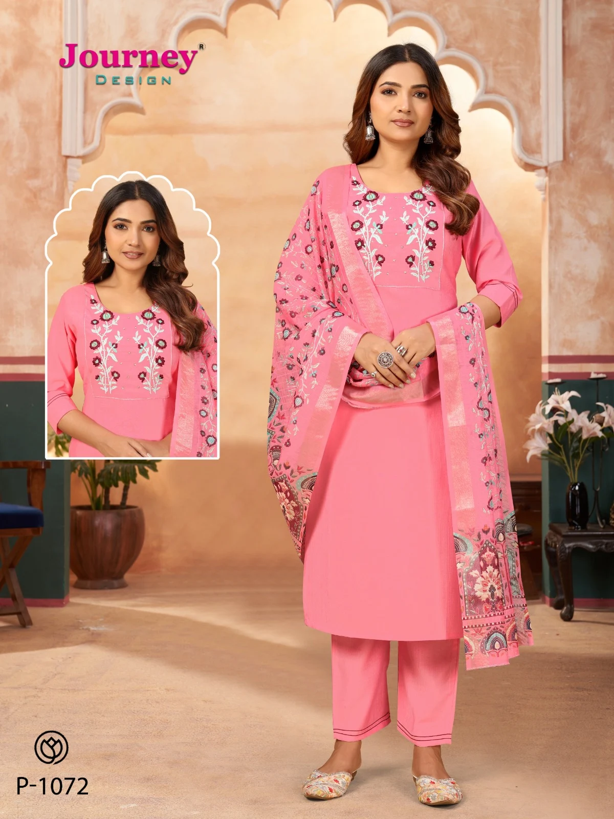P 1072-1073 Journey Design Readymade Pant Style Suits