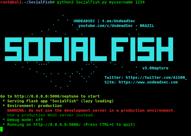 socialfish v3 pshishing kali linux