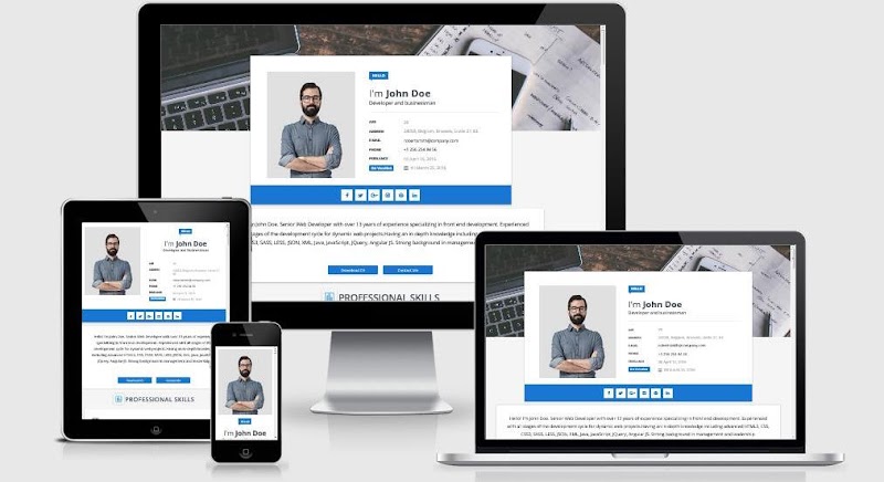 Sora CV Responsive Blogger Template