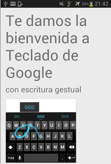 Google Keyboard ahora disponible para todos los terminales móviles android  (descargarlo en APK)