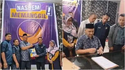 Wakapolda Aceh Brigjen Armia Fahmi Daftar Calon Bupati Aceh Tamiang ke NasDem