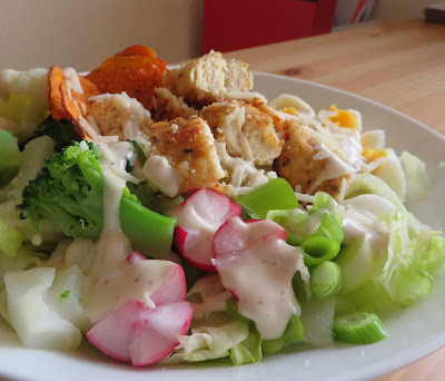 Almost Fried Chicken Chopped Salad