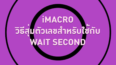 วิธีสุ่มตัวเลขวินาทีสำหรับคำสั่ง WAIT SECOND ในไอมาโคร