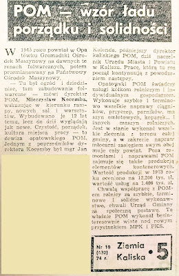 POM-wzór ładu i porządku. Obchody XXX-lecia Polski Ludowej w Opatówku. 1974.
