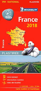 Michelin Frankreich 2018 (plastifiziert): Straßen- und Tourismuskarte 1:1.000.000 (MICHELIN Nationalkarten)
