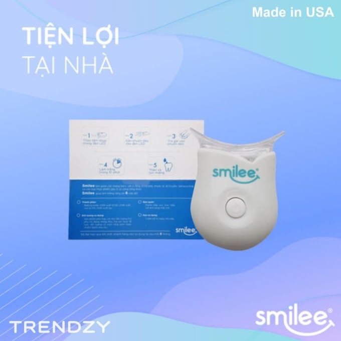 [𝐎𝐟𝐟𝐢𝐜𝐢𝐚𝐥 + Full Quà 🎁 + ⚡25%] Bộ kit tẩy trắng răng tại nhà Smilee - Hàng nhập khẩu USA - ISO 22716 - 2007 | Smilee Max