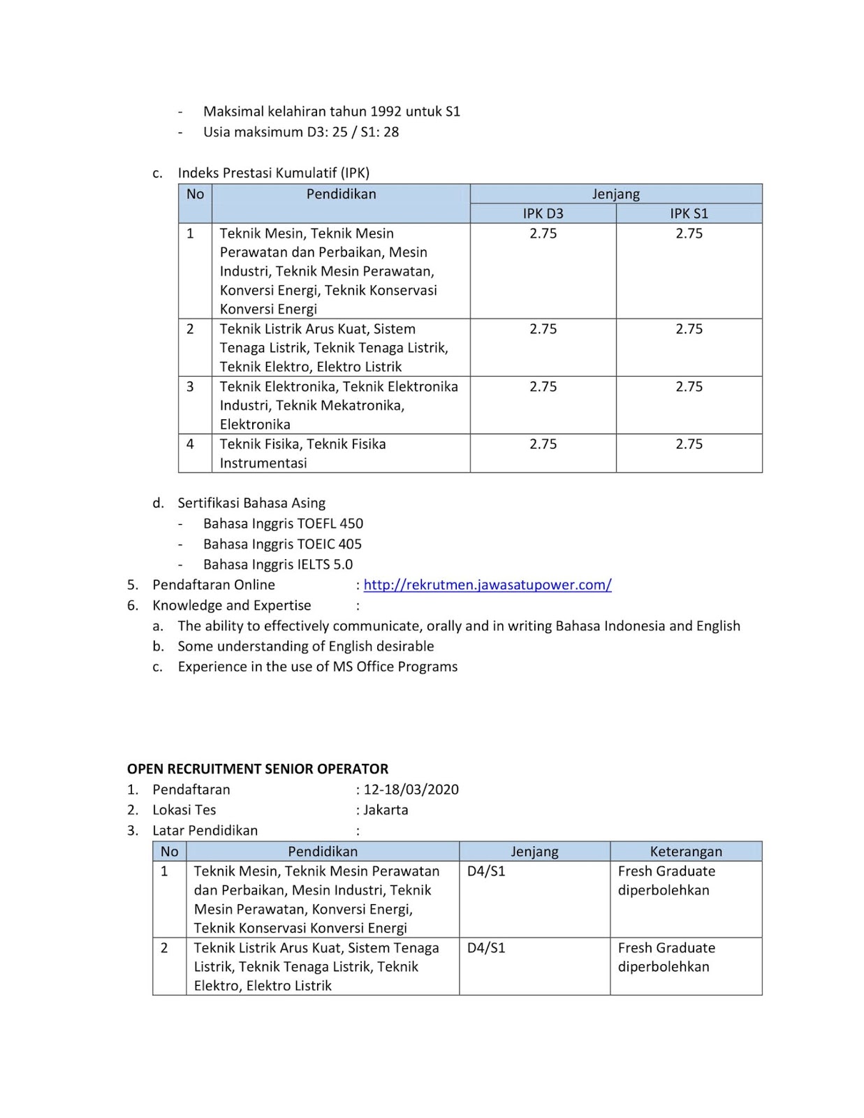 Lowongan Kerja Terbaru Hari Ini Lhokseumawe Januari 2021 ...