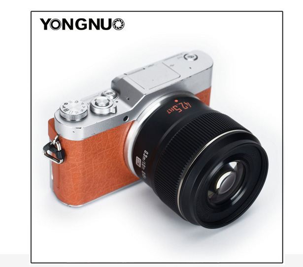 Объектив Yongnuo YN 42.5mm f/1.7M II с камерой Panasonic Lumix