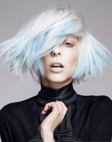 Blue Highlights and Platinum Hair 2014