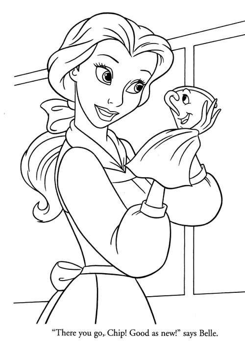 Princess Belle Coloring Pages 5