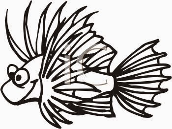 Cartoon Fish Black And White