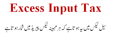 What is Excess Input Tax - Sale Tax Training In Urdu