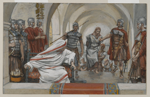 Иисуса ведут от Ирода к Пилату на распятие