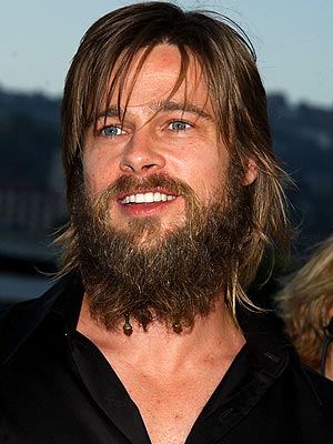 brad pitt. Brad Pitt Beard Braid